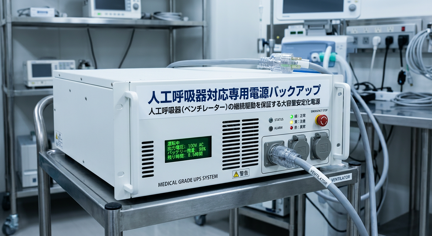 人工呼吸器対応専用電源バックアップ