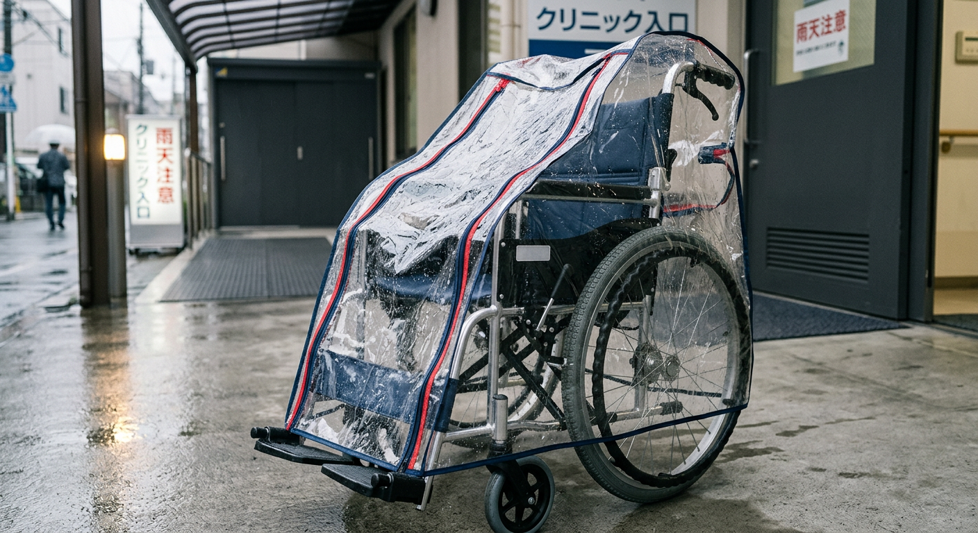 車いす用雨除けレインカバー